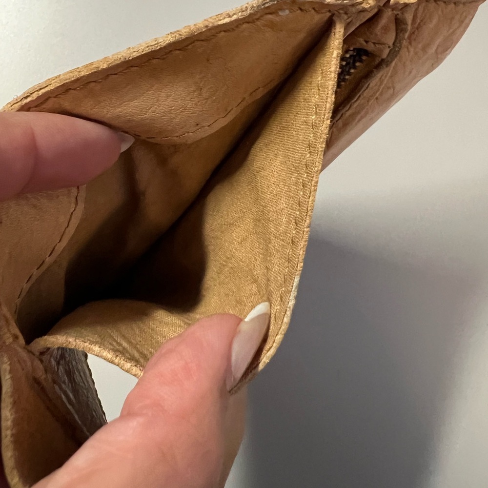 Free People Distressed Cow Leather Wallet - Picture 9 of 14